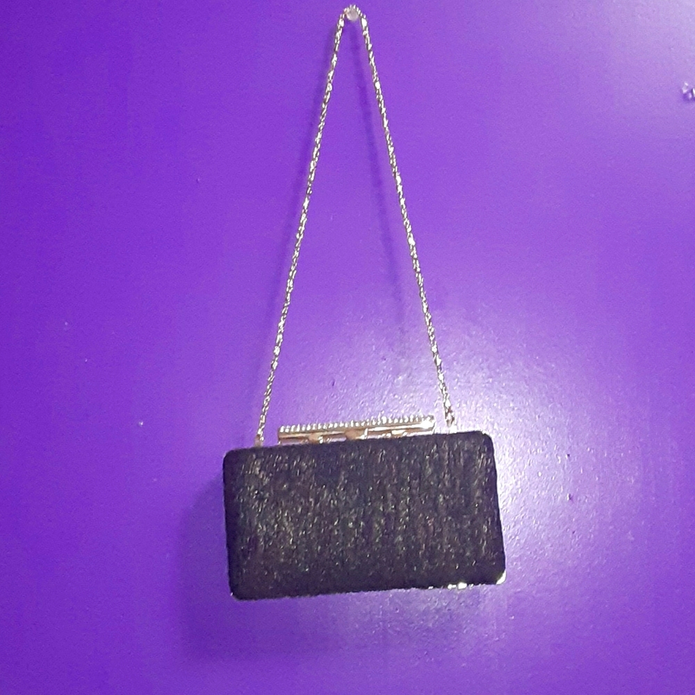 Black and gold purse